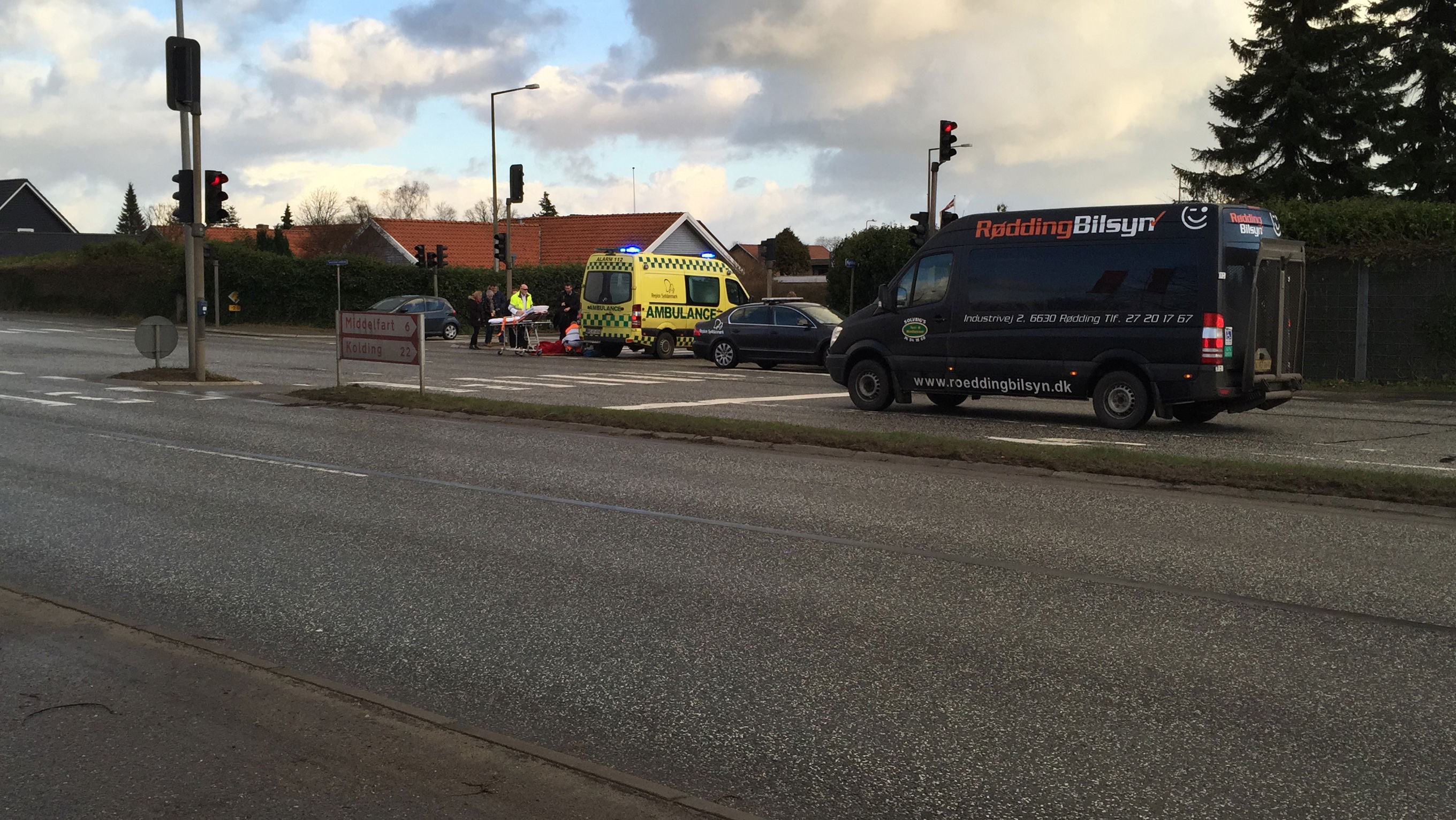 Cyklist påkørt i farligt kryds