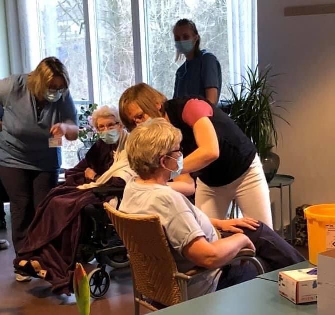 Sidste plejehjemsbeboere blev vaccineret i dag