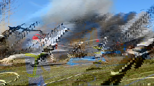 Stor gårdbrand på Herslev Fælledvej