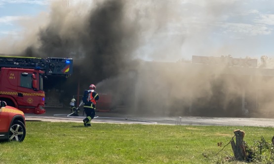 Stor brand på Falckstationen i Fredericia billed